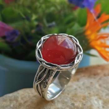 Серебряное кольцо с сердоликом 01R2771SR
