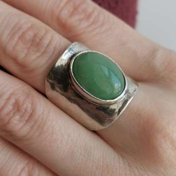Серебряное кольцо с авантюрином 01R2714AV