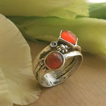 Серебряное кольцо с сердоликом MVR1028SR
