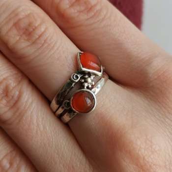 Серебряное кольцо с сердоликом MVR1028SR