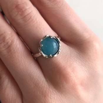 Серебряное кольцо с жадеитом 01R1908JD