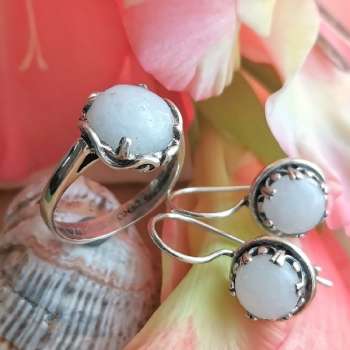Серебряное кольцо с жадеитом 01R1908JD