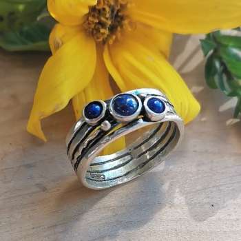 Серебряное кольцо с лазуритом 01R592LZ