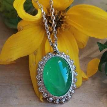 Серебряное колье с агатом RGN2094AG