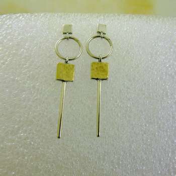 Серебряные серьги с золотом MVE1800G