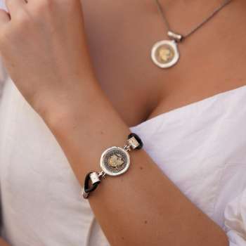 Серебряное колье с латунью YMVNrep008