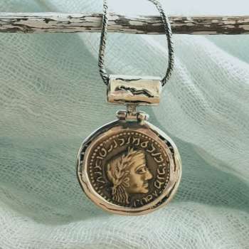 Серебряное колье с латунью YMVNrep008