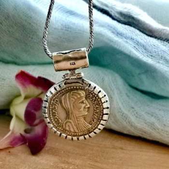 Серебряное колье с латунью YMVNrep008