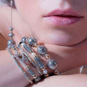 Серебряный браслет с голдфилд YMVBh18