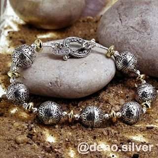 Серебряный браслет с голдфилд YMVBh18