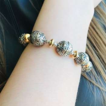 Серебряный браслет с голдфилд YMVBh18