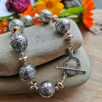 Серебряный браслет с голдфилд YMVBh18