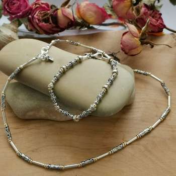 Серебряный браслет с голдфилд YMVBh72