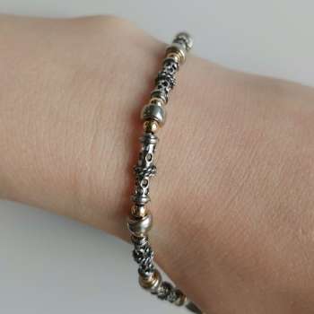 Серебряный браслет с голдфилд YMVBh72