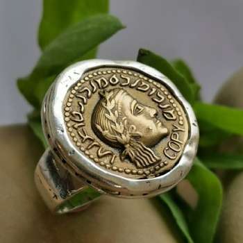 Серебряное кольцо с латунью YMVRrep018