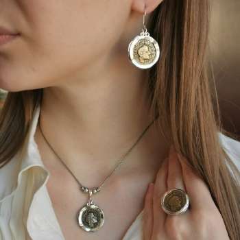 Серебряное кольцо с латунью YMVRrep018