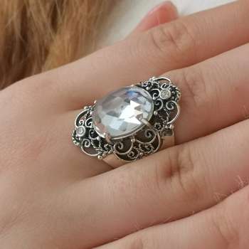 Серебряное кольцо с куб.цирконом MVR1060CZ