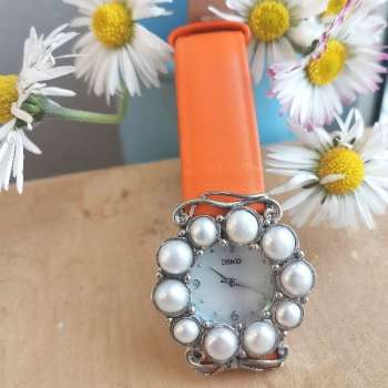 Серебряные часы с жемчугом 01W691ORPL