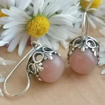 Серебряные серьги с лунным камнем 01E867MS Серебряные серьги с лунным камнем 01E867MS