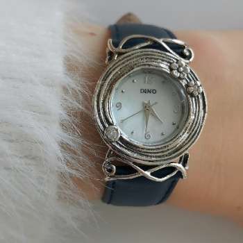 Серебряные часы с куб.цирконом 01W692BLCZ/1