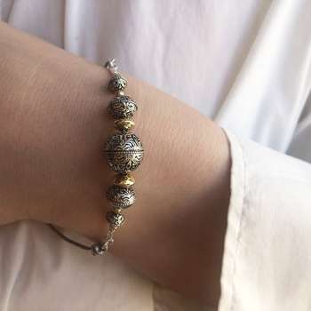 Серебряный браслет с гематитом YMVBh17