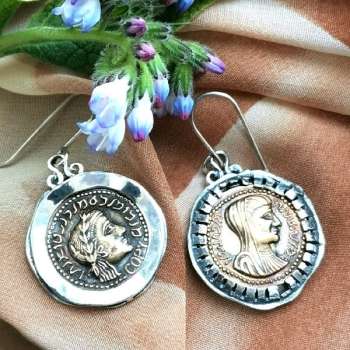 Серебряные серьги с латунью YMVErep024