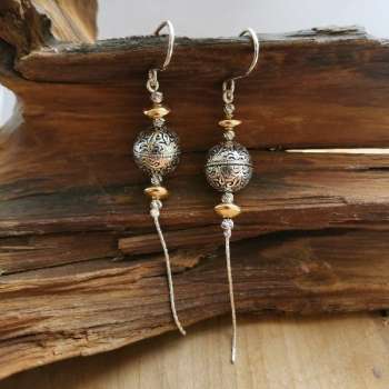 Серебряные серьги с гематитом YMVEh20