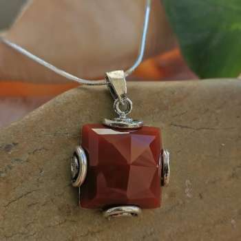 Серебряное колье с сердоликом 01N1383SR