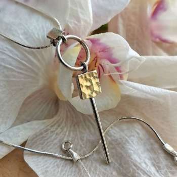 Серебряное колье с золотом MVN1800G