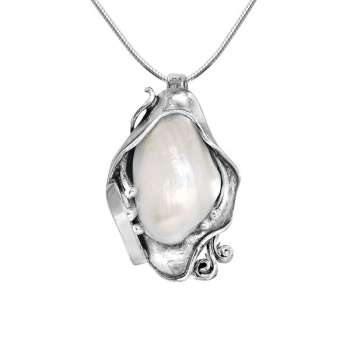 Серебряный кулон с жемчугом MVP328PL
