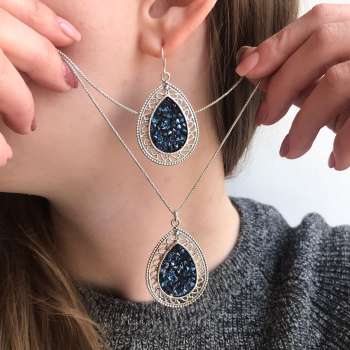 Серебряные серьги с сваровски 01E3647/1SW