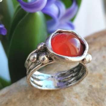 Серебряное кольцо с сердоликом 01R1716SR