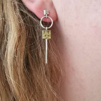 Серебряные серьги с золотом MVE1800G