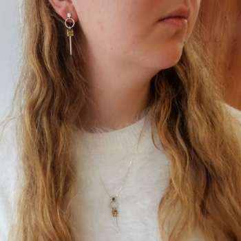 Серебряные серьги с золотом MVE1800G