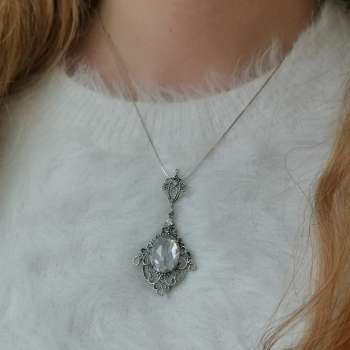 Серебряное колье с куб.цирконом MVN1060CZ