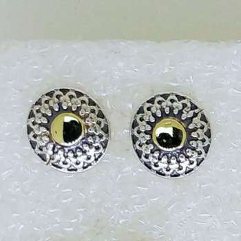 Серебряные серьги с золотом MVE2130G