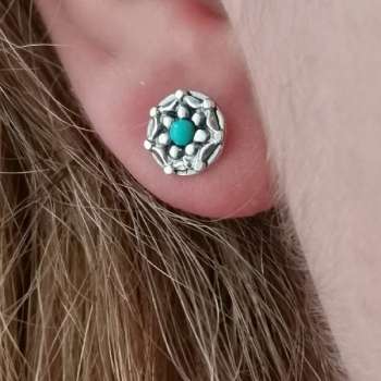 Серебряные серьги с бирюзой MVE2133TQ