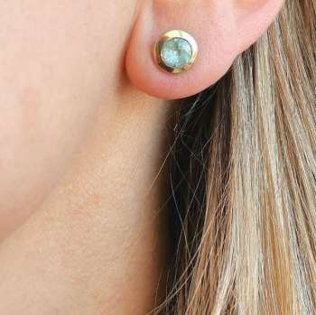 Серебряные серьги с топазом и золотом MVE1576GBT