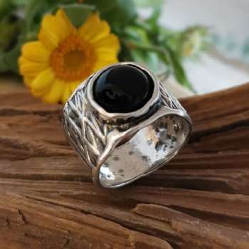 Серебряное кольцо с ониксом 01R2646ON