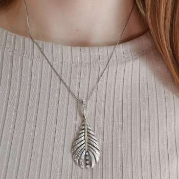 Серебряный кулон с куб.цирконом и золотом MVP2082GCZ