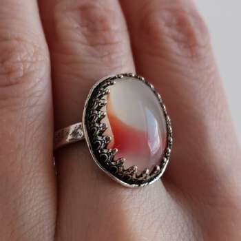 Серебряное кольцо с сердоликом 01R2791SR