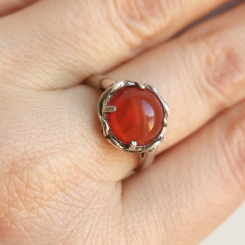 Серебряное кольцо с сердоликом 01R1908SR