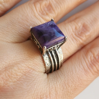 Серебряное кольцо с чароит 01R630CHRT