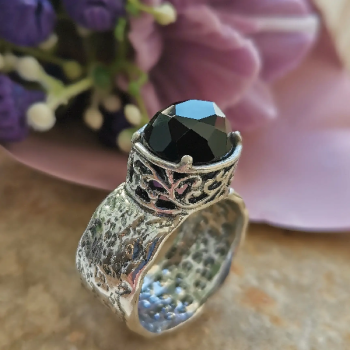 Серебряное кольцо с ониксом 01R2759ON