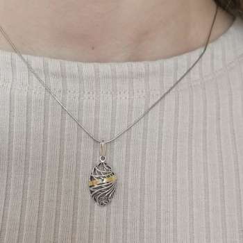 Серебряный кулон с золотом MVP2154G