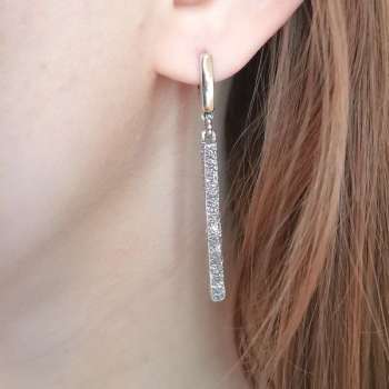 Серебряные серьги с золотом MVE2037G