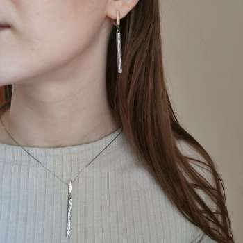 Серебряные серьги с золотом MVE2037G