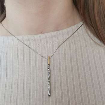 Серебряный кулон с золотом MVP2037G