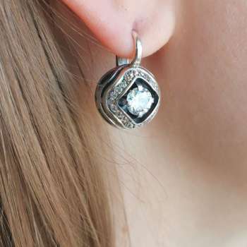 Серебряные серьги с куб.цирконом MVE2172CZ