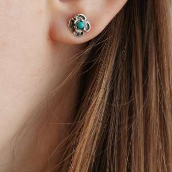 Серебряные серьги с бирюзой MVE2135TQ